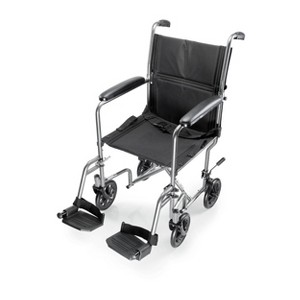 Drive Medical Lightweight Steel Transport Wheelchair with Fixed Full Arms - 19" Seat - 1 of 4