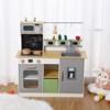 Wooden Play Kitchen, Children's Kitchen Set, Kids Kitchen Toy, Multifunctional Play Kitchen, Modern Design Play Kitchen - 4 of 4