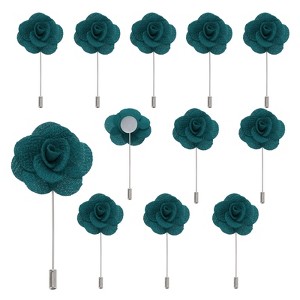 Unique Bargains Camellia Boutonnieres Pins for Formal Party Easy to Use Artificial Flowers 12pcs - 1 of 4