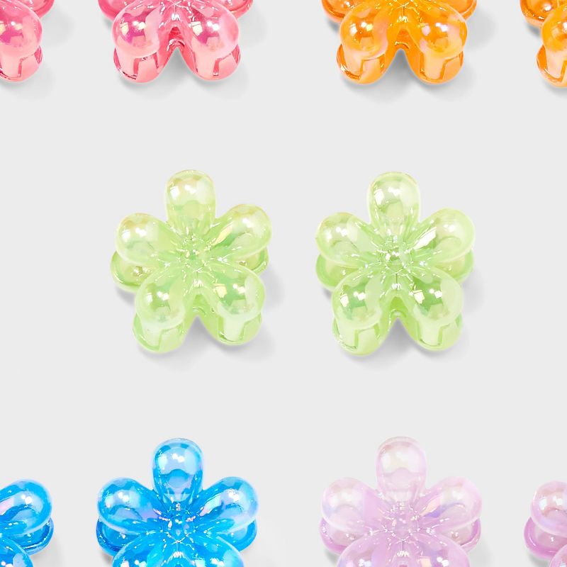 Girls&#39; 10pk Iridescent Flower Claw Clips - Cat &#38; Jack&#8482;, 4 of 13