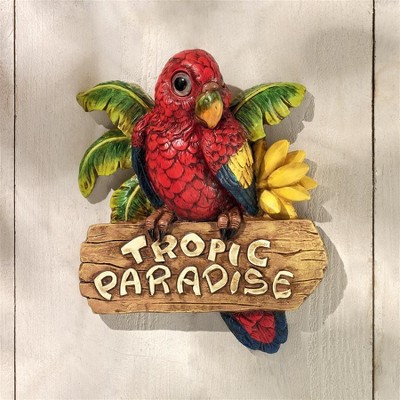 Design Toscano Tropic Parrot Paradise Wall Sculpture
