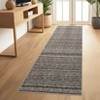 Washable Modern Rug Non Slip Low Pile Rug Striped Transitional Accent Throw Floor Cover Foldable Indoor Carpet for Living Room Bedroom Playroom - 2 of 4