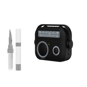 HTUTWOO Vintage Mini Radio Earphone Case for AirPods 4, Radio Wireless Charging AirPods 4 Cover Protector Earbud Protective Case - 1 of 4