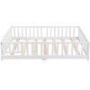 NicBex Kids Montessori Bed with Door,Full/Twin/Queen Size Floor Bed with Fence,Toddler bed for Bedroom Playroom,Brown/White/Gray - 4 of 4