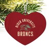 Rider University Broncs Logo Heart Love Wood Christmas Tree Holiday Ornament - 2 of 3