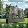 PexFix 71" x 35.4" Tall Wrought Iron Garden Trellis with Planter Box Black Outdoor Plant Support for Climbing Flowers Vines Patio Yard Street Decor - 4 of 4