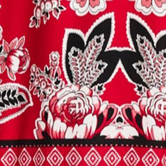 red scarf print