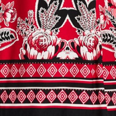 red scarf print