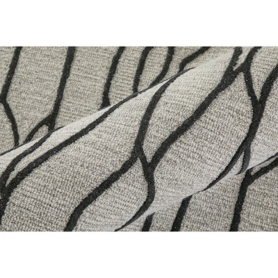 Hand-Tufted Black and Taupe Wool Rectangular Area Rug