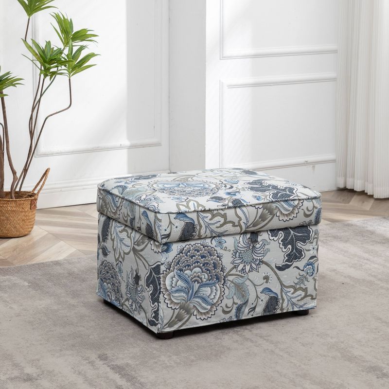 24" Wide Rectangle Storage Ottoman - WOVENBYRD, 1 of 10