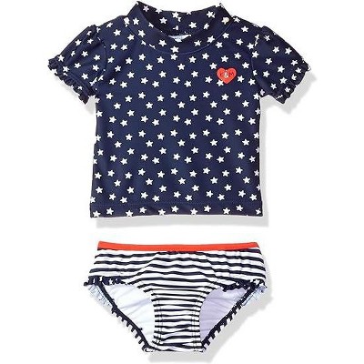 Kiko & Max Baby/Toddler and Little Girl's 2-Piece Short Sleeve Bikini Swimsuit Sets