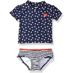 Kiko & Max Baby/Toddler and Little Girl's 2-Piece Short Sleeve Bikini Swimsuit Sets - 1 of 2