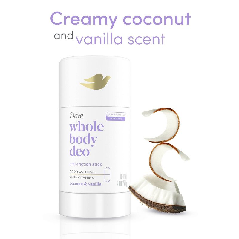 Dove Beauty Coconut &#38; Vanilla Whole Body Deodorant Stick - 2.6oz, 6 of 9