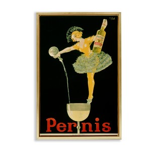 Stupell Industries Vintage Pernis Wine Pour Black Framed Floater Canvas Wall Art - 1 of 4