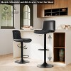 Set of 2 Adjustable Bar Stools, Modern PU Leather Swivel Counter Stools with Back Support, for Kitchen Island, Breakfast Bar, or Home Pub - 4 of 4