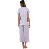 Casual Nights Women's Short Sleeve Floral Capri Pajama Set - 4 of 4