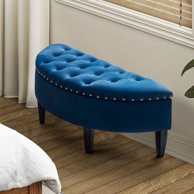 Caspar Storage Bench with Solid wood Legs  | ARTFUL LIVING DESIGN