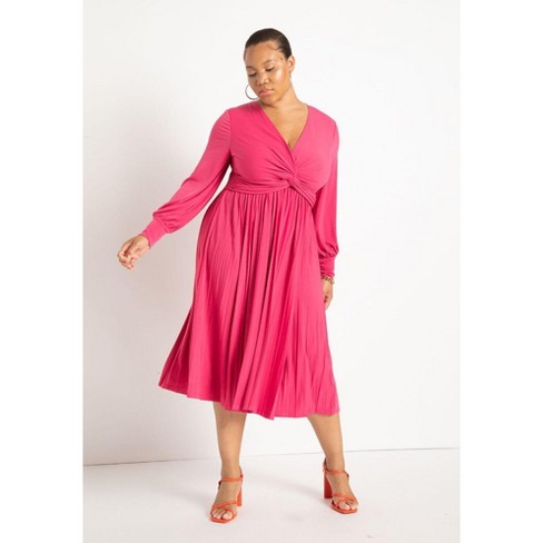 Plus size outlet pleated wrap skirt