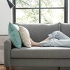 MAE Mid-Century Modern Curved Arm Sofa with Solid Wood Legs, Mellow - 2 of 4