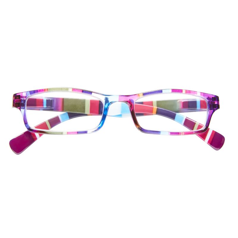 ICU Eyewear Wink Healdsburg Purple Stripe Reading Glasses, 1 of 9