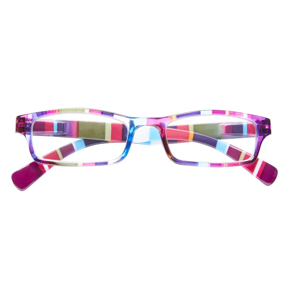 Photos - Glasses & Contact Lenses ICU Eyewear Wink Healdsburg Purple Stripe Reading Glasses +1.50