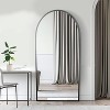 PexFix Arched Mirror for Entryway Bathroom Wall Decor Metal Frame Wall Mounted Mirror 2-Pieces - 2 of 3