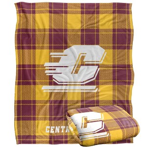 Central Michigan University Campus Plaid Spirit Silky Touch Super Soft Throw Blanket 50x60 - 1 of 4