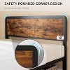 Queen Bed Frame with Headboard, Flannel Stool and 2 Storage Drawers, Metal Platform Bed Frame, Safe Rounded Corners, No Noise, No Box Spring Needed - 4 of 4