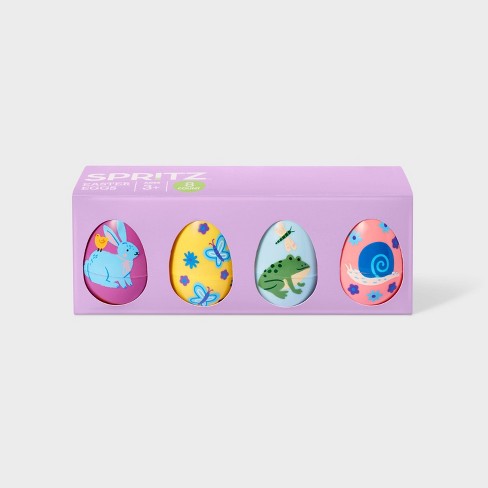 8ct Easter Fashion Plastic Eggs Characters And Scenes Spritz