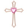 Pompeii3 7mm Pink Topaz Women's Heart Pendant in 14k Gold Necklace 7mm Tall - 4 of 4