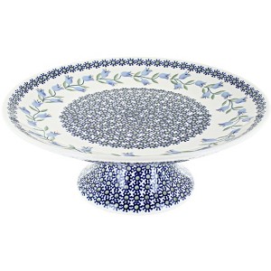 Blue Rose Polish Pottery P042 Manufaktura Pedestal Plate - 1 of 1