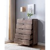 NicBex  5 Drawers Dresser for Bedroom,Modern Style Wooden Drawers with Cutout Handle,Dressers for Kids Room,Living Room,Entry and Hallway - 2 of 4