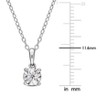 CREATED FOREVER | Sterling Silver Lab-Grown Diamond Solitaire Pendant with Chain, 17 inch - Multiple Carat Size Options - 4 of 4