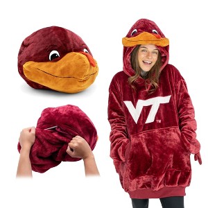 Virginia Tech Hokie Snugible Blanket Hoodie & Pillow - 1 of 4