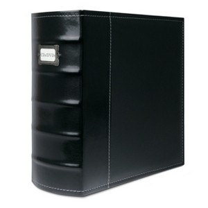Bellagio-Italia XL 3-Ring Storage Binder - 600-Sheet Capacity Storage Organizer - Blank Index Plate on Spine for Custom Labeling - Black - 1 of 4