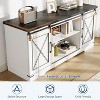 TV Stand for 65 inch ，Entertainment Center with Sliding Barn Doors and Storage ,TV Media Console Table  With Adjustable Shelf for Living Room - 3 of 4
