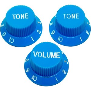 AxLabs Strat-Style Knob Kit with White Lettering (3) - 1 of 1