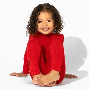 Bellabu Bear Baby Winterberry Red Bamboo Convertible Footie - 1 of 4
