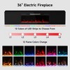 Real Relax 70 in. Floating TV Stand with Electric Fireplace and LED Lights for TVs up to 80 in. Entertainment Center - 3 of 4