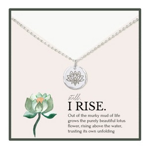 HOPE LOVE SHINE Still I Rise Lotus Necklace – Encouragement Jewelry for Women, Sobriety or New Beginnings Gift - 1 of 4