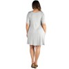Plus Size Knee Length Pocket T Shirt Dress - 24seven Comfort Apparel™ - 3 of 4