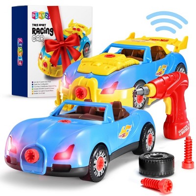 Take apart toy store car with drill