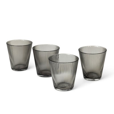Rosendahl Grand Cru Nouveau Glass Tumbler Set (Set of 4) - 8.8 Fl. Oz. - Lead-Free, Dishwasher Safe, Elegant Clear Glass Drinkware (Smoke)