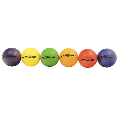 Sportime TechnoSkin Coated-Foam Balls, 2-3/4 Inches, set of 6