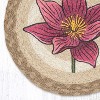 Earth Rugs Nature-Inspired Kitchen Decor – Hand-Stenciled Lily Jute Trivet - 2 of 3