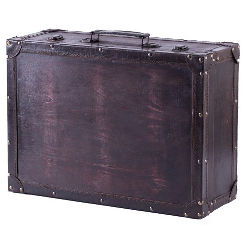 Vintiquewise Small Pirate Style Wooden Treasure Chest