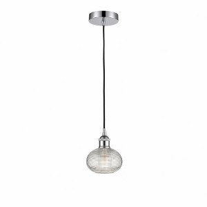 Ithaca - 1 Light Cord Hung Mini Pendant In Industrial Style-7 Inches Tall and 6 Inches Wide - 1 of 1