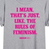Women's - Mean Girls - Rules Of Feminism Oversized Graphic T-Shirt - 2 of 4