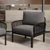 XIYUYEU Modern Patio Club Accent Chair, Outdoor Arm Chair with Waterproof Thick Cushion & Deep Seating, for Porch, Balcony - 2 of 4
