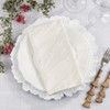 Saro Lifestyle Metallic Shimmer Napkin (Set of 4), 20", Ivory - 4 of 4